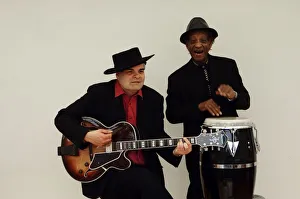 Frank Holder, Guyanan jazz singer and percussionist with Shane Hill, guitarist. Artist