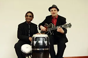 Frank Holder, Guyanan jazz singer and percussionist with Shane Hill, guitarist. Artist