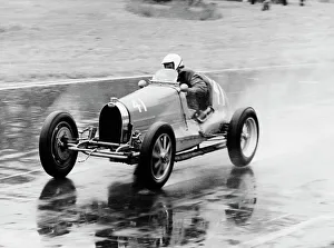 Bugatti Prints: Frank Wall driving a Bugatti Type 35B, 1926