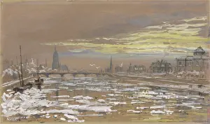 Cloudy Prints: Frankfurt am Main in winter, 1897. Creator: Bernhard Mannfeld