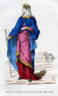 Carlovingian Gallery: Frankish woman of the time of the Carolingians, 890-900 (1882-1884)