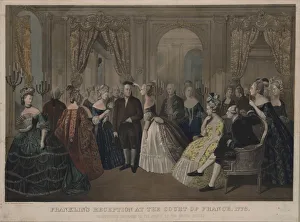 Hohenstein Prints: Franklins reception at the court of France, 1778, 1850s