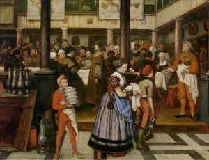 Frans The Elder Prints: Frans Floris Attending a Banquet of the Guild of Saint Luke