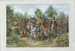 Gaul Prints: Franz Freiherr von der Trenck and his regiment, 1903. Artist: Gaul, Franz (1837-1906)