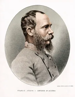Franz Joseph, Emperor of Austria, c1880. Artist: Cassell, Petter & Galpin Franz Joseph, Emperor of Austria, c1880. Artist: Cassell, Petter & Galpin