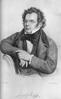 Composer Collection: Franz Peter Schubert (1797-1828), Austrian composer. Artist: C Helfert