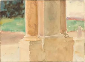 John Singer Prints: Frascati, Architectural Study, c. 1907. Creator: John Singer Sargent