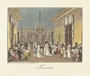 Salon Prints: Frascati (Cafe Frascati, Paris), 1807. Creator: Debucourt, Philibert-Louis (1755-1832)