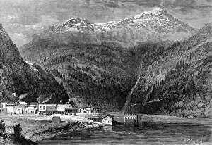 British Columbia Gallery: The Fraser River, British Columbia, Canada, 19th century.Artist: Leitch