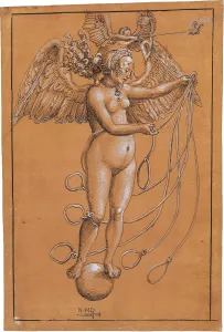 White Colour On Paper Prints: Frau Venus, c. 1512. Creator: Manuel, Niklaus (ca. 1484-1530)