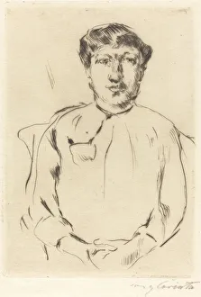Drypoint In Black Prints: Frauenbildnis (Portrait of a Woman), 1914. Creator: Lovis Corinth