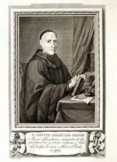 Images Dated 8th April 2014: Fray Benito Feijoo Geronimo (1676-1764), Spanish Benedictine monk and scholar, engraving