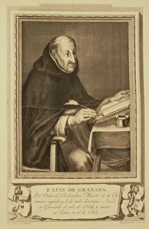 Speaker Prints: Fray Luis de Granada (1504-1588), Spanish writer and speaker, engraving of the collection