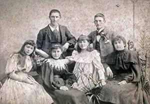 Suit And Tie Prints: Fred & Bert Newland with sisters Ethel