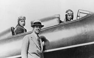 Aviators Gallery: Fred E. Weick, Tom Hamilton and Charles Lindbergh, USA, June 1927. Creator: Unknown