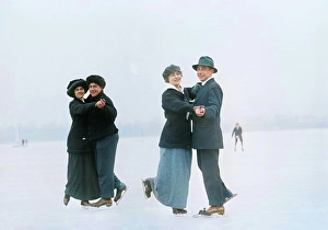 Ice Skater Prints: Fred Flake and Flo Coine; Frank Thompson and Mrs