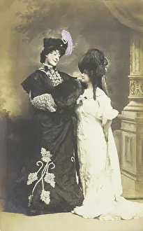 Fred Prints: Fred Sinclair in drag and Gracie Whiteford pose in character, 1907. Creator: Unknown