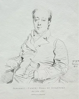 Jean Auguste Dominique Ingres French Prints: Frederic 5th Earl of Guilford, 1815