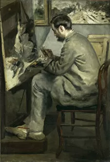 Images Dated 13th June 2017: Frederic Bazille at his easel, 1867