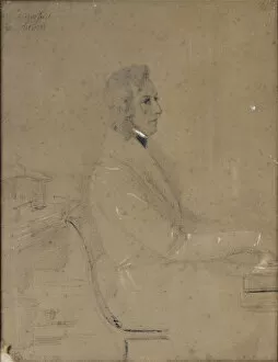 Chopin Gallery: Frederic Chopin at piano. Artist: Gotzenberger, Jakob (1802-1866)