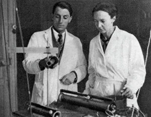 Marie Curie Gallery: Frederic Joliot and Irene Joliot-Curie, French scientists, 1935