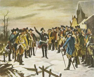 Officers Prints: Frederick the Great makes a speech