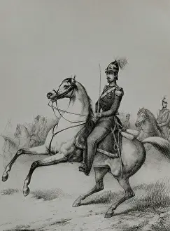 Equestrian Prints: Frederick I, (1826-1907), Grand Duke of Baden, (1856-1907), 1852. Creator: J.J. Martinez