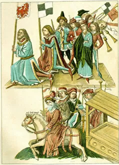 King Of Hungary Collection: Frederick I receives Brandenburg (Copy of an Illustration from the Richentals illustrated)