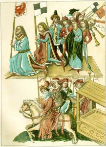 Sigismund Prints: Frederick I receives Brandenburg (Copy of an Illustration from the Richentals illustrated chronicle)