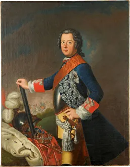 Frederick II of Prussia, 1743. Artist: Matthieu, David (1697-1756) Frederick II of Prussia, 1743. Artist: Matthieu, David (1697-1756)