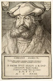 Lutheran Prints: Frederick the Wise, Elector of Saxony, pub. 1524. Creator: Albrecht Durer (1471 - 1528)