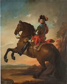 Stirrups Prints: Frederik V on Horseback, 1754. Creator: Carl Gustaf Pilo