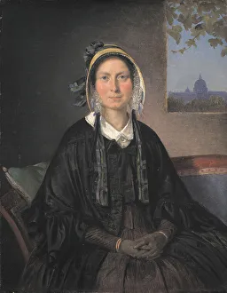Marstrand Wilhelm Prints: Frederikke Raffenberg, née Hagerup, 1846. Creator: Wilhelm Marstrand