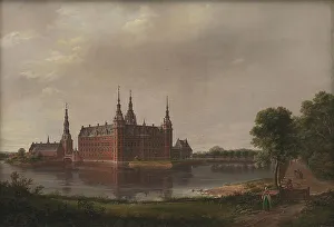 Frederiksborg Prints: Frederiksborg Castle, 1817. Creator: Johan Christian Dahl