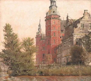Frederiksborg Prints: Frederiksborg Castle seen from the Northwest- View near the Montbro Bridge
