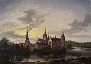 Dahl Gallery: Frederiksborg Slot by moonlight, 1817. Creator: Dahl, Johan Christian Clausen (1788-1857)