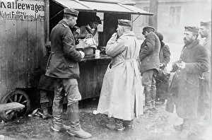 Vendor Prints: Free coffee wagon, Lotzen, between c1910 and c1915. Creator: Bain News Service