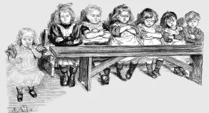 Paul Charles Renouard Prints: Free Education - The Babies Bench, 1891. Creator: Paul Charles Renouard