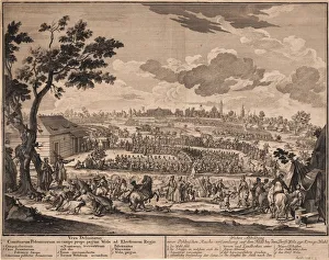 Saxony Prints: The free election of Augustus II at Wola, outside Warsaw, in 1697, 1700