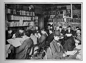 Bookshelves Gallery: The Free Russian Library and reading room, 15 Whitechapel Road, Stepney, London, c1901 (1901)