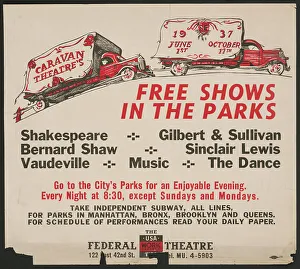 Shaw George Bernard Prints: Free Shows in the Park, New York, [1930s]. Creator: Unknown