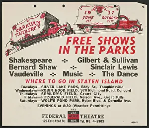 Shaw George Bernard Prints: Free Shows in the Park, New York, [1930s]. Creator: Unknown