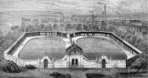 Recreation Prints: Free swimming-baths at Derby, presented by Mr. Bass, M.P. 1873. Creator: Unknown