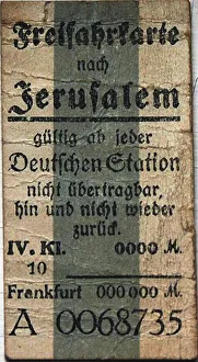Prosecution Prints: Free ticket to Jerusalem, c. 1900