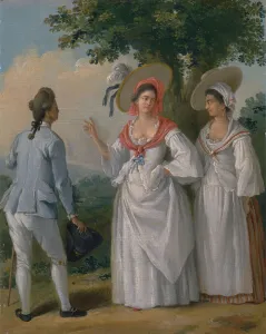 Creole Prints: Free West Indian Creoles in Elegant Dress, ca. 1780. Creator: Agostino Brunias