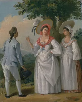 British West Indies Collection: Free West Indian Creoles in Elegant Dress, ca. 1780. Creator: Agostino Brunias
