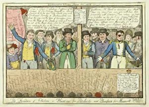 Opposition Prints: The Freedom of Election, published June 22, 1818. Creator: Isaac Robert Cruikshank