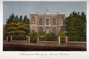 The Freemasons Charity School for Girls, Westminster Bridge Road, Lambeth, London, 1814