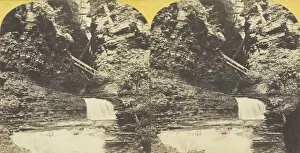 Albumen Print Stereo Collection: Freer Glen at Watkins Central View 10- Glen, 1860 / 65. Creator: J. C. Burritt
