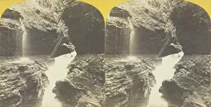 Albumen Print Stereo Collection: Freer Glen at Watkins Rainbow Falls and Triple Cascade 3rd Glen, 1860 / 65. Creator: J. C